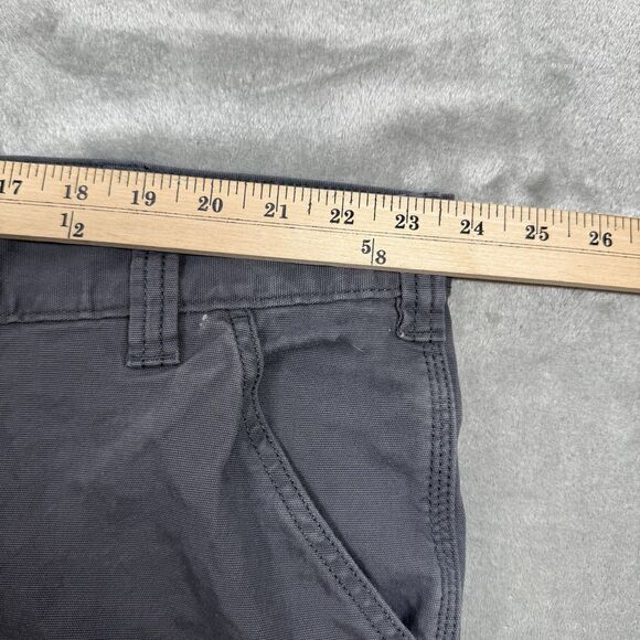 Carhartt Cargo Shorts Mens 48 Grey Pockets Relaxed Fit Logo Workmen Casual - Picture 6 of 10